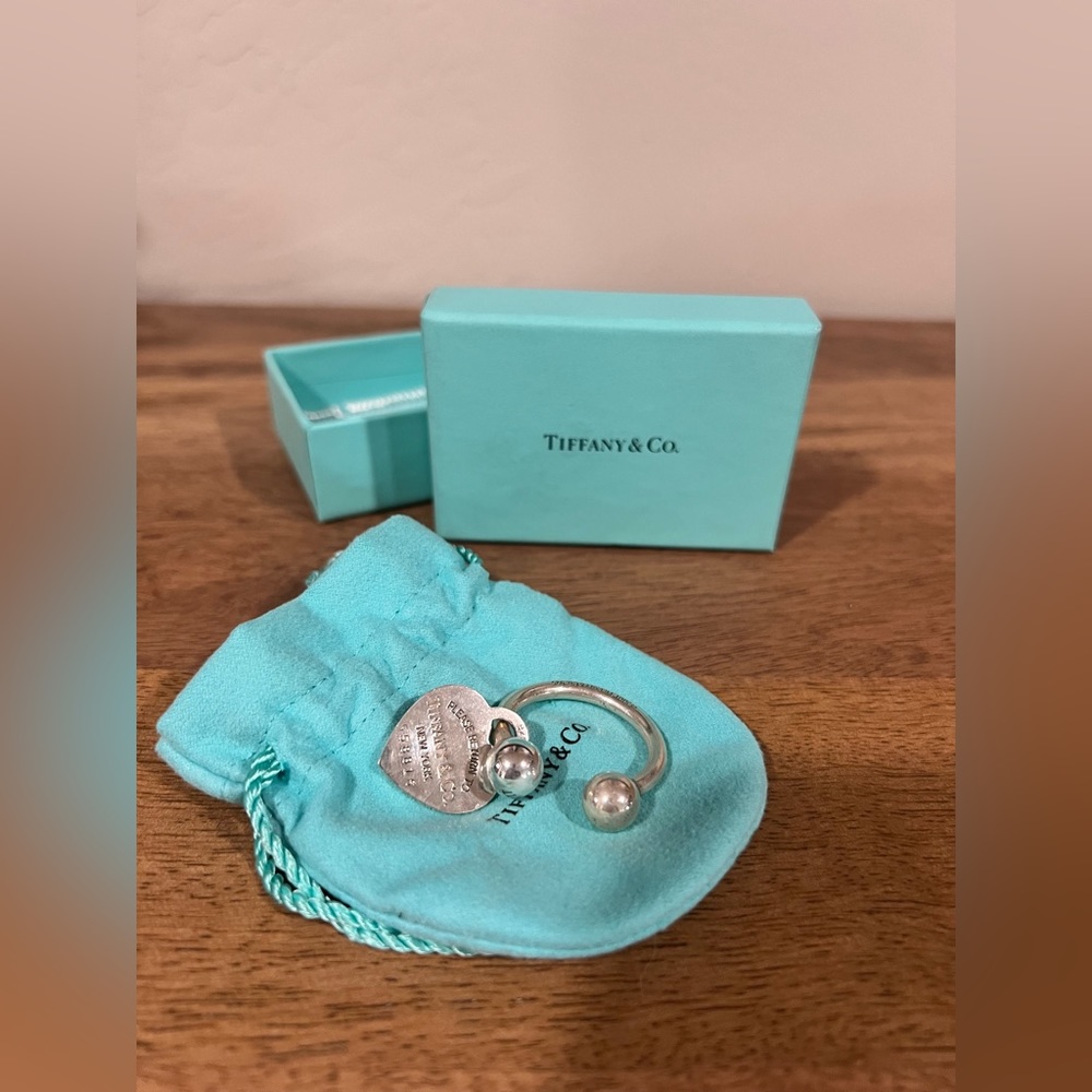 Tiffany & Co “Please Return To” Sterling Sliver Keyring